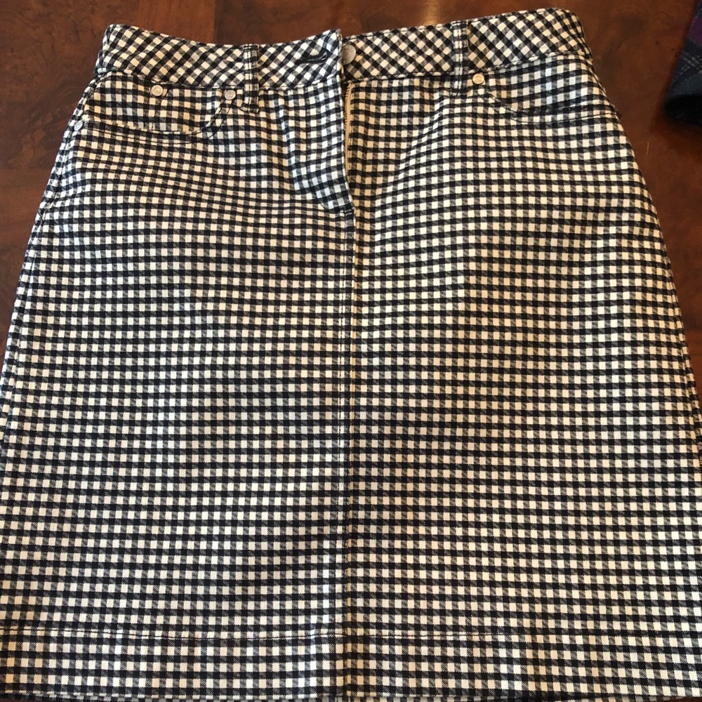 Talbots gingham pencil skirt